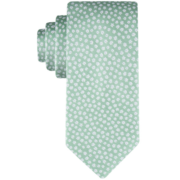 Tommy Hilfiger Men Mini-Floral Tie Green - Picture 1 of 1